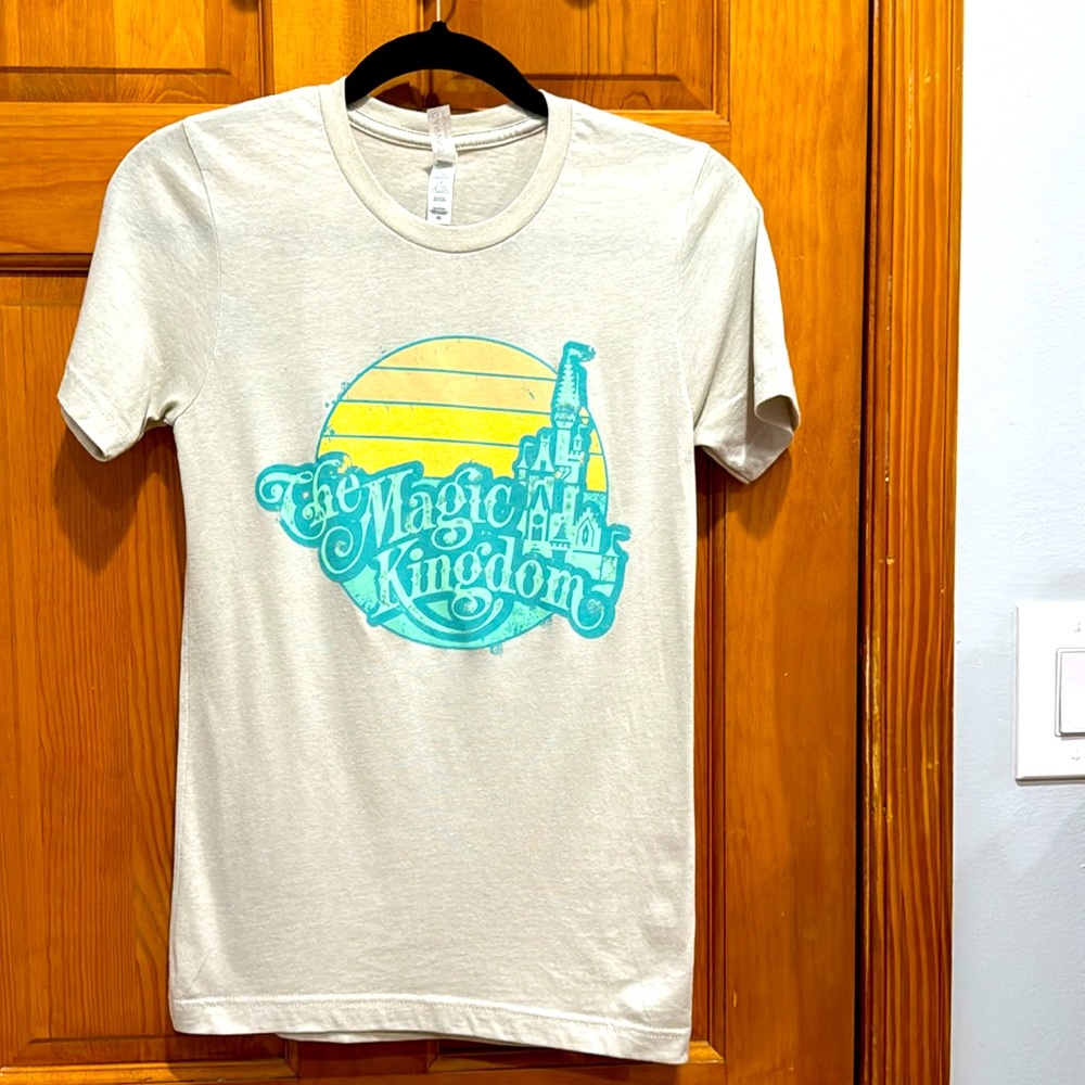 Women’s disney Magic Kingdom Themed Cream Shirt